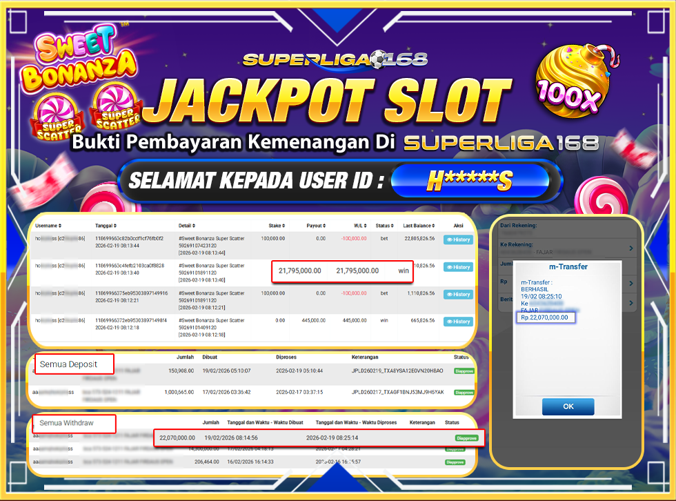 SUPERLIGA168 SWEET BONANZA SUPER SCATTER Rp.22,070,000LUNAS